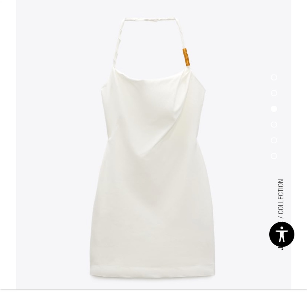 Zara White Halter Mini M NWT